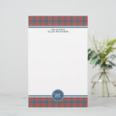 Fraser de Lovat Ancien Tartan Monogramme Papeterie (Debout devant)