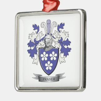 Fraser Family Crest Coat of Arms Metalen Ornament