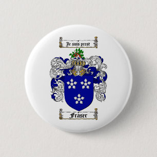 FRASER FAMILY CREST - FRASER COAT WAPENS RONDE BUTTON 5,7 CM