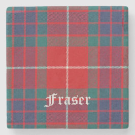 Fraser, Fraser Scottish Tartan, Fraser Clan, Frase Stenen Onderzetter