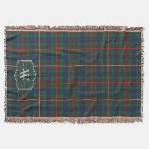 Fraser Hunting Tartan Schotse Clan Plaid Monogram Deken