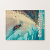 Fraser Island K'gari Australië Travel Art Vintage Legpuzzel (Horizontaal)