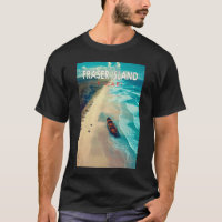Fraser Island K'gari Australië Travel Art Vintage