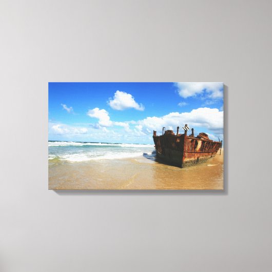 Fraser Island Shipwreck, Australië - Canvas Afdruk (Voorkant)
