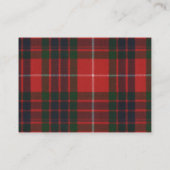Fraser Lovat Tartan & Badge Visitekaartje (Achterkant)