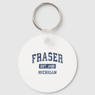 Fraser Michigan Mi Vintage Sporten Gevestigde Ontw Sleutelhanger