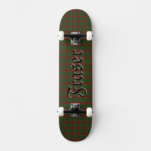 Fraser of Castle Leathers Tartan Plaid Patroon Skateboard (Voorkant)