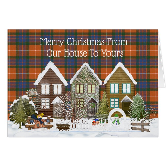 Fraser Red Ancient Tartan Kerstmis (Voorkant Horizontaal)