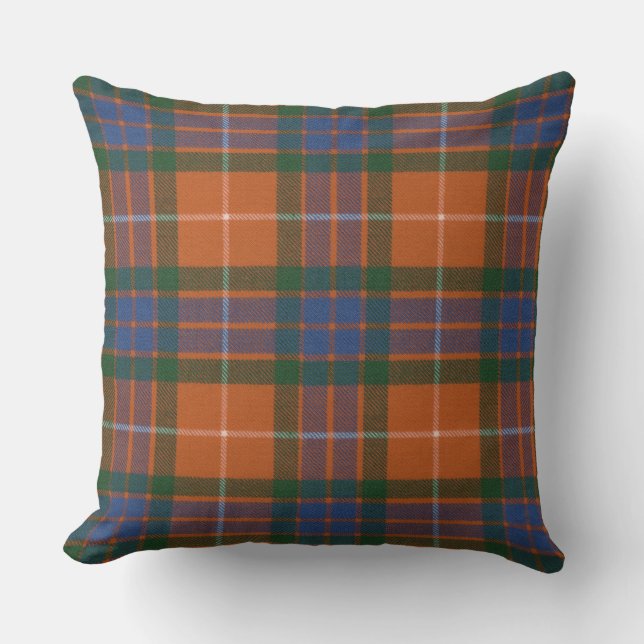Fraser Red Weathered Original Tartan Square Kussen (Voorkant)