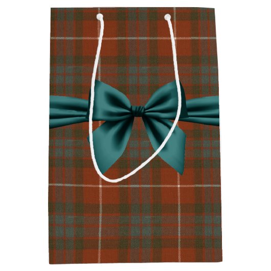 Fraser Red Weathered Scottish Tartan Medium Cadeauzakje (Voorkant)
