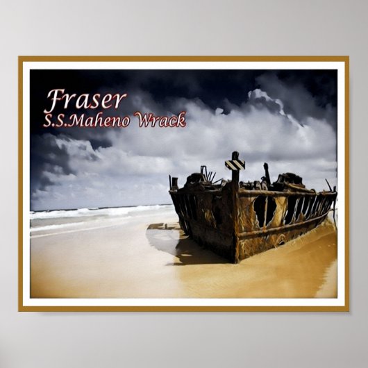 Fraser - S.S.Maheno Wrack - Australie - Poster (Devant)