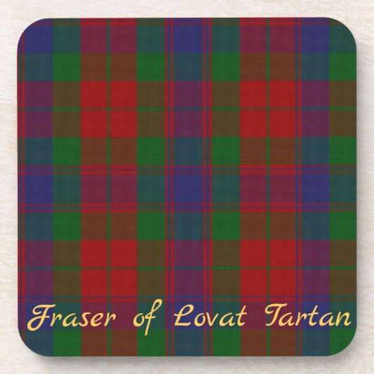 Fraser Tartan Dessous de verre Mariage jeu cadeau  (Devant)