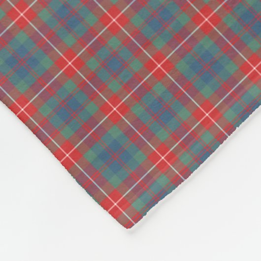 Fraser van Lovat Lichtblauw Oude Clan Tartan Fleece Deken (Hoek)