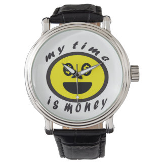 frases positivas emoji my time is money horloge