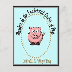Fraterale orde van varkens briefkaart