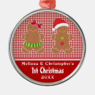 Fraternal Twins Baby's First Kerstversiering Metalen Ornament
