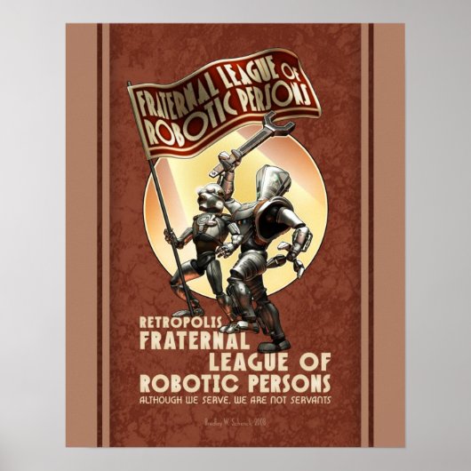 Fraternale Liga van Robotisch Persoon poster (16x2 (Voorkant)