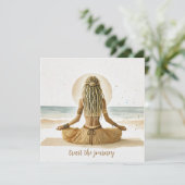 Frau am Meer- boho Illustration (Staand voorkant)