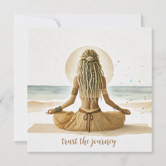 Frau am Meer- boho Illustration (Voorkant)