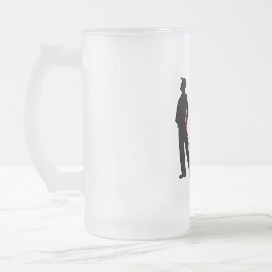 Frau ein der Leine - Böse Männer Matglas Bierpul (Links)