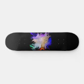Frau mit Pferd Skateboard (Horizontaal)