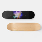 Frau mit Pferd Skateboard (Horizontaal)