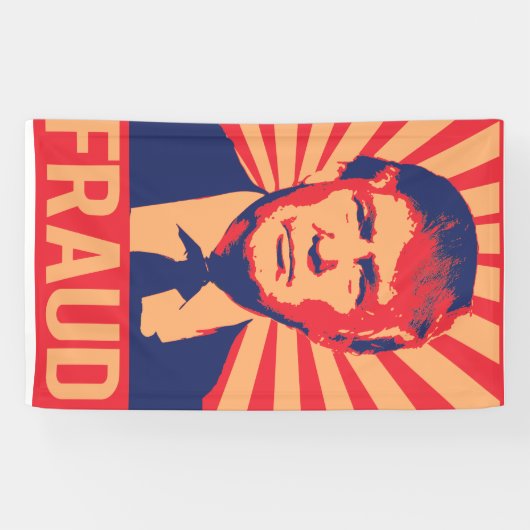 Fraud Donald Trump - Spandoek (Horizontaal)