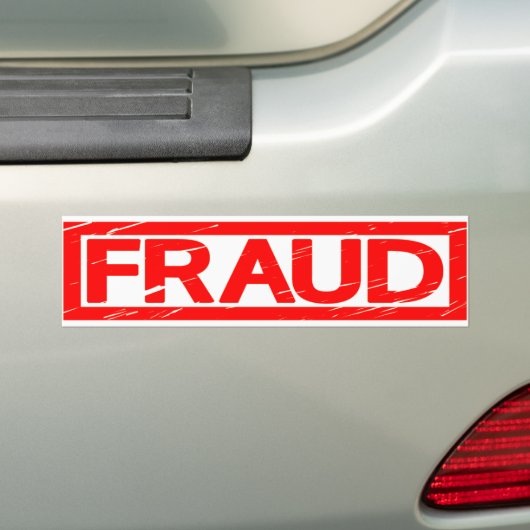 Fraud Stamp Bumpersticker (Op auto)