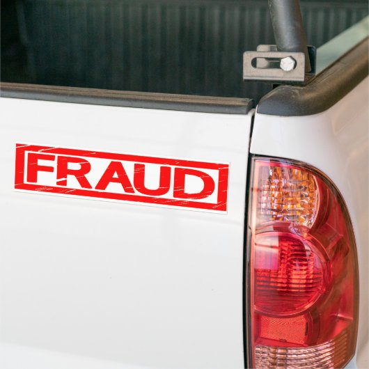 Fraud Stamp Bumpersticker (Op Truck)