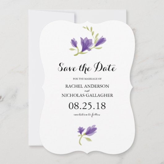 Fraude Freesia Petals | Datum opslaan Save The Date (Voorkant)