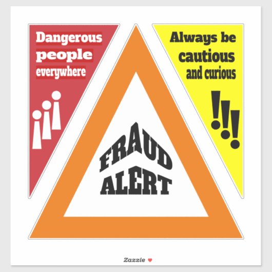 Fraudewaarschuwing Sticker (Vel)