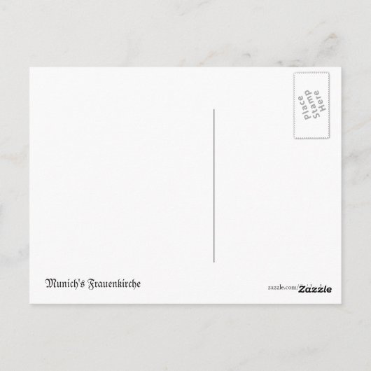 Frauenkirche München Briefkaart (Achterkant)