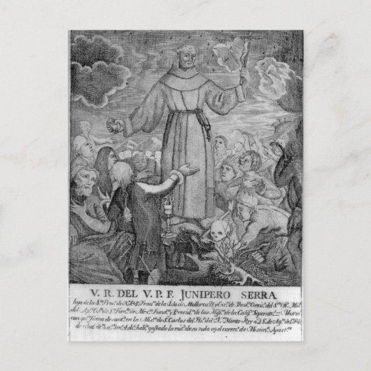 Fray Junipero Serra Briefkaart (Voorkant)