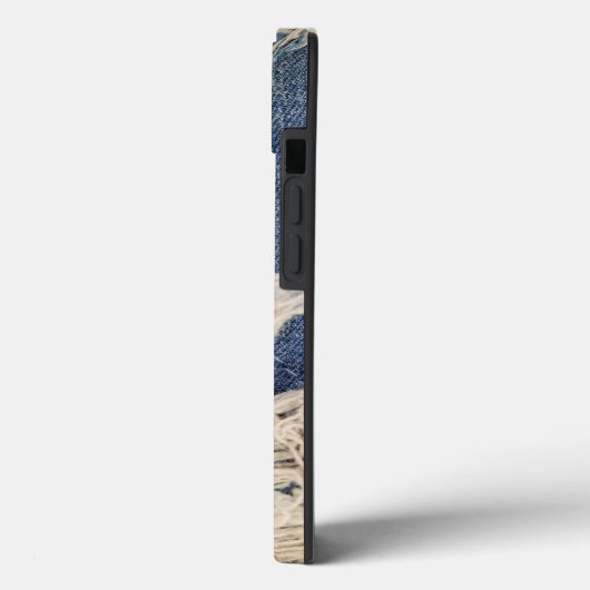 Frayed Blue Jean Fabric Case-Mate iPhone Case (Achterkant / Links)