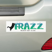 FRAZZ. Black Cat Club Bumpersticker (Op auto)