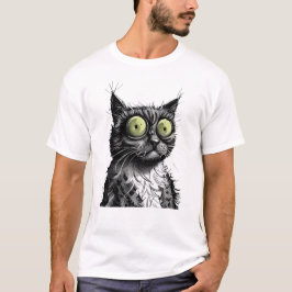 Frazzled Cat Design T-shirt