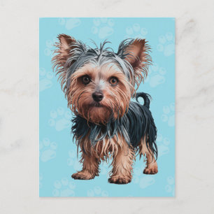 Frazzled Yorkie Dog Briefkaart Yorkshire Terriër