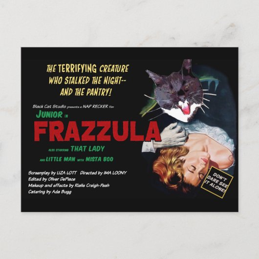 Frazzula ! Carte postale Chat Monster (Devant)