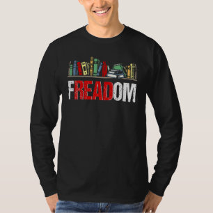 Freadom ik lees verboden boeken voor het lezen van t-shirt