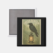 Freak Beacon Raven Magnet Carré (Recto/Verso)