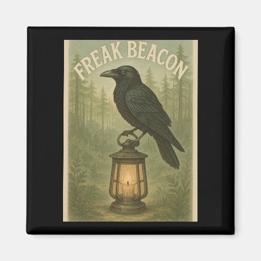 Freak Beacon Raven Magnet Carré (Devant)