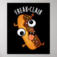 Freak-clair Funny Eclair Pun Dark BG