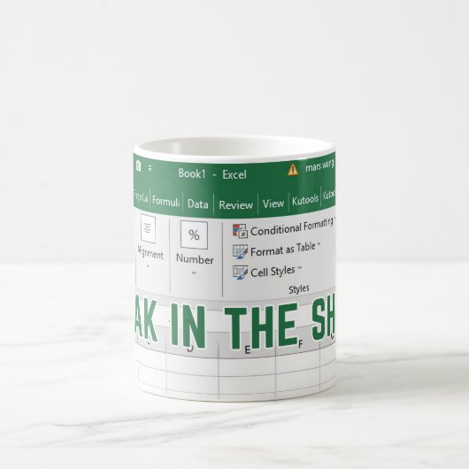 Freak Dans La Boue De Feuilles, Excel Café Mug (Centre)