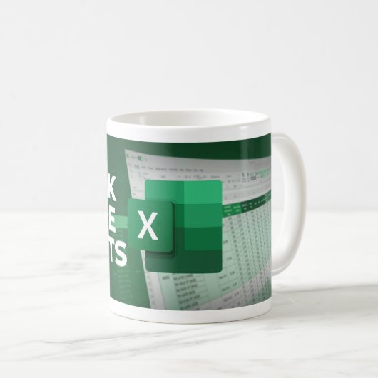 Freak dans les feuilles Drôle Excel café Mug (Devant droit)