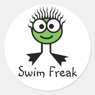 Freak de nage - Stickers de caractères verts