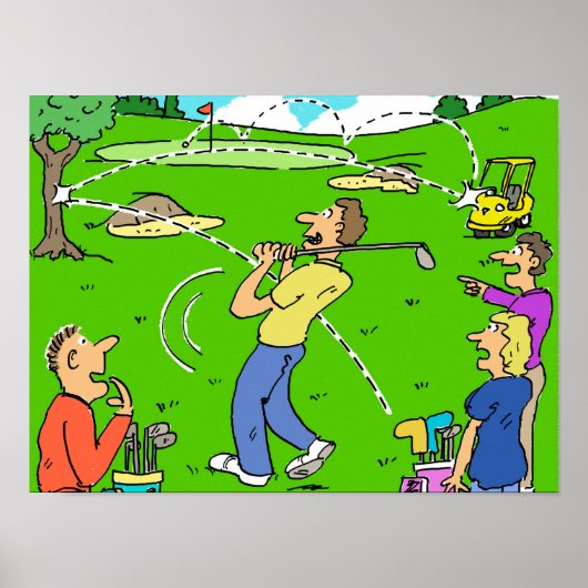 Freak Golf Shot Rebounds Poster (Voorkant)