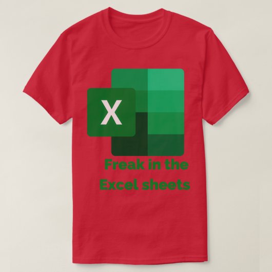 Freak in de Excel-bladen T-shirt (Design voorkant)