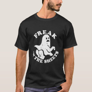 Freak in de lakens Grappig Halloween kostuum retro T-shirt