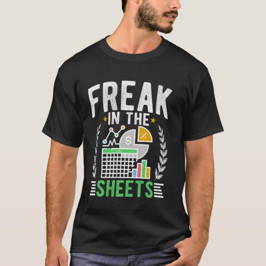 Freak in de lakens Grappige accountant CPA-boekhou T-shirt (Voorkant)