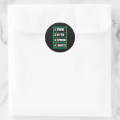 Freak in de Spreadsheets Excel Sheet Kantoor Jokes Ronde Sticker (Tas)